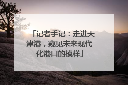 记者手记：走进天津港，窥见未来现代化港口的模样