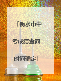 衡水市中考成绩查询时间确定