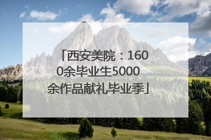 西安美院：1600余毕业生5000余作品献礼毕业季