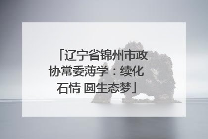辽宁省锦州市政协常委薄学：续化石情 圆生态梦
