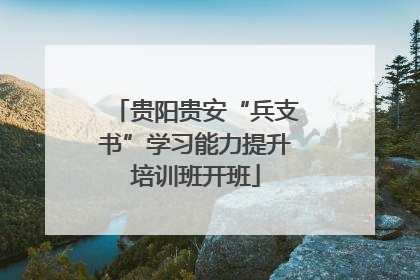 贵阳贵安“兵支书”学习能力提升培训班开班