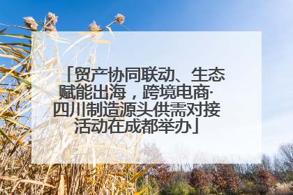 贸产协同联动、生态赋能出海，跨境电商·四川制造源头供需对接活动在成都举办