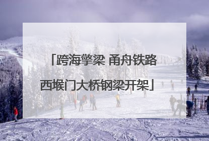 跨海擎梁 甬舟铁路西堠门大桥钢梁开架