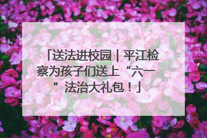 送法进校园｜平江检察为孩子们送上“六一”法治大礼包！
