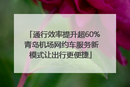 通行效率提升超60% 青岛机场网约车服务新模式让出行更便捷