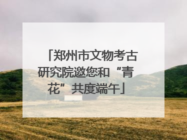 郑州市文物考古研究院邀您和“青花”共度端午