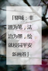 郓城：非遗为笔，法治为墨，绘就校园平安新画卷