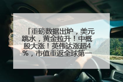 重磅数据出炉，美元跳水，黄金拉升！中概股大涨！英伟达涨超4%，市值重返全球第一！黄仁勋计划出售至多600万股股票