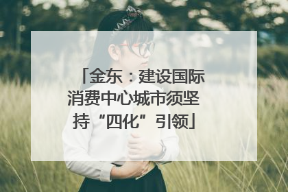 金东：建设国际消费中心城市须坚持“四化”引领