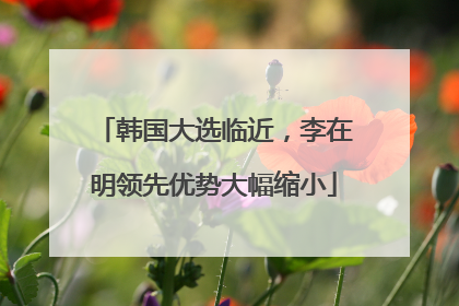 韩国大选临近，李在明领先优势大幅缩小