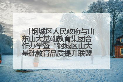 钢城区人民政府与山东山大基础教育集团合作办学暨“钢城区山大基础教育品质提升联盟”签约揭牌活动举行