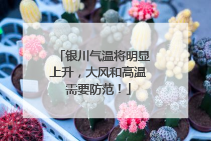 银川气温将明显上升，大风和高温需要防范！