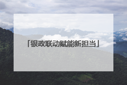 银政联动赋能新担当