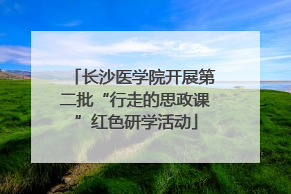 长沙医学院开展第二批“行走的思政课”红色研学活动