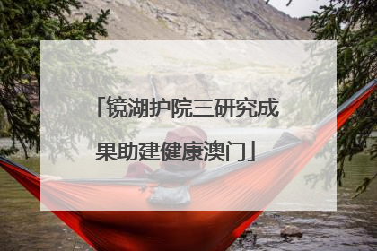镜湖护院三研究成果助建健康澳门