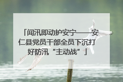 闻汛即动护安宁——安仁县党员干部全员下沉打好防汛“主动战”