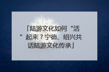 陆游文化如何“活 ”起来？宁德、绍兴共话陆游文化传承