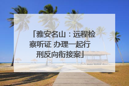 雅安名山：远程检察听证 办理一起行刑反向衔接案