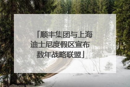 顺丰集团与上海迪士尼度假区宣布数年战略联盟
