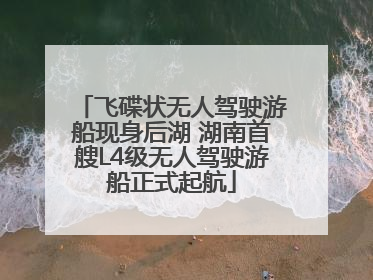飞碟状无人驾驶游船现身后湖 湖南首艘L4级无人驾驶游船正式起航