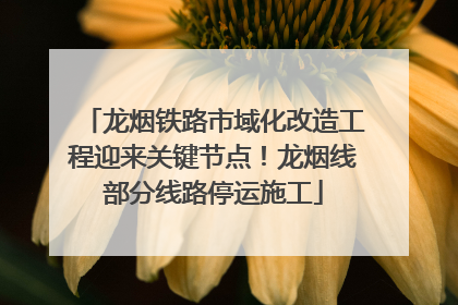 龙烟铁路市域化改造工程迎来关键节点！龙烟线部分线路停运施工