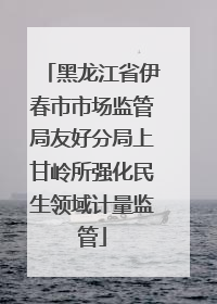 黑龙江省伊春市市场监管局友好分局上甘岭所强化民生领域计量监管