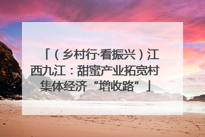 （乡村行·看振兴）江西九江：甜蜜产业拓宽村集体经济“增收路”