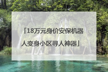 18万元身价安保机器人变身小区寻人神器
