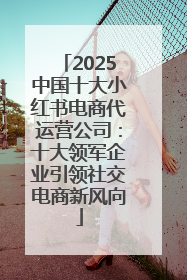 2025中国十大小红书电商代运营公司：十大领军企业引领社交电商新风向