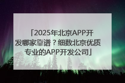 2025年北京APP开发哪家靠谱？细数北京优质专业的APP开发公司