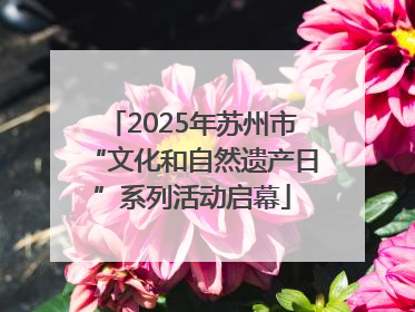 2025年苏州市“文化和自然遗产日”系列活动启幕