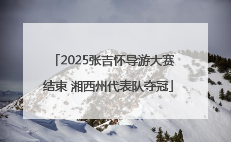 2025张吉怀导游大赛结束 湘西州代表队夺冠