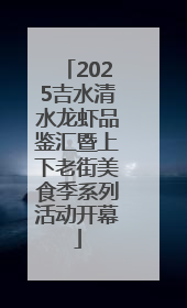 2025吉水清水龙虾品鉴汇暨上下老街美食季系列活动开幕