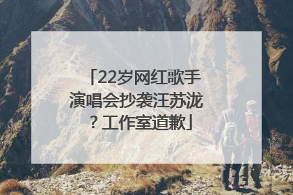 22岁网红歌手演唱会抄袭汪苏泷？工作室道歉