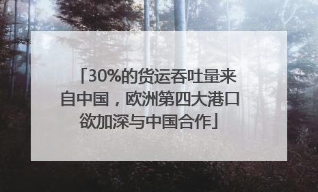 30%的货运吞吐量来自中国，欧洲第四大港口欲加深与中国合作
