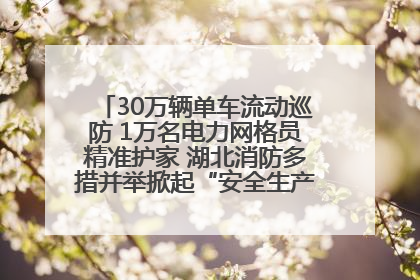30万辆单车流动巡防 1万名电力网格员精准护家 湖北消防多措并举掀起“安全生产月”宣传热潮