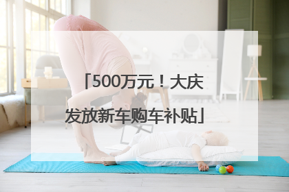 500万元！大庆发放新车购车补贴